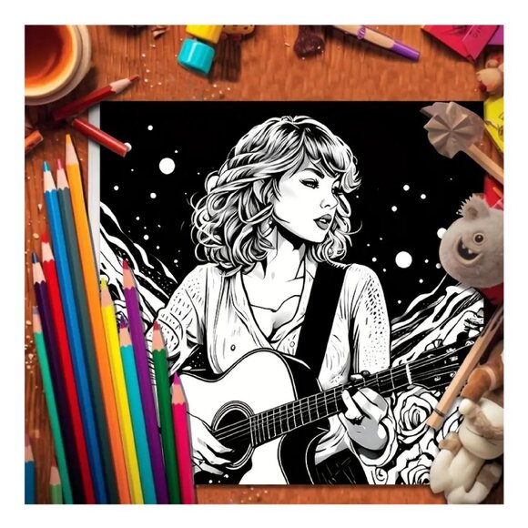 Taylor Swift Coloring book - Picture 3 of 6